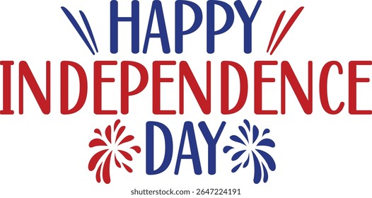 Dia da Independência 4o de julho tipografia clip art design em branco plano fundo isolado transparente para cartão, camisa, capuz, moletom, vestuário, tag, caneca, ícone, cartaz ou distintivo