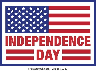 Independence Day, 4th of July, US Holiday, Happy Birthday, American Flag, USA, America, American Star, Stars and Strips, Patriotic, Vector, Logo