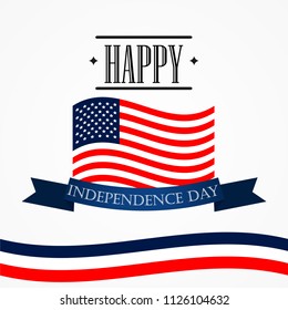 Independence Day, 4th of July USA. Vector greeting