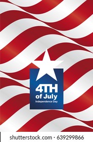 Independence Day 4th of July USA ribbon portrait poster