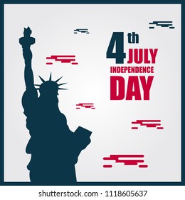 Independence Day 4th July Vector Template Design Illustration