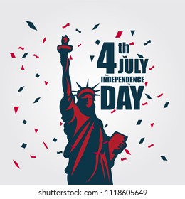 Independence Day 4th July Vector Template Design Illustration