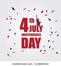 Independence Day 4th July Vector Template Design Illustration