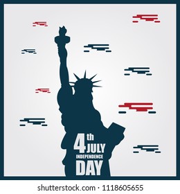 Independence Day 4th July Vector Template Design Illustration