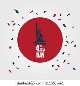 Independence Day 4th July Vector Template Design Illustration