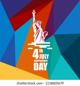 Independence Day 4th July Vector Template Design Illustration