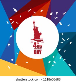 Independence Day 4th July Vector Template Design Illustration