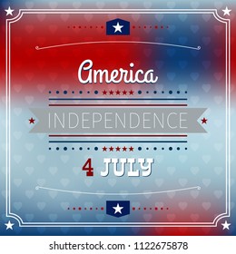 Independence Day 4th July Vector Background