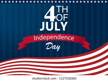 Independence day  4th of july vector illustration on background