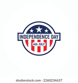 Independence Day 4th July vector logo.