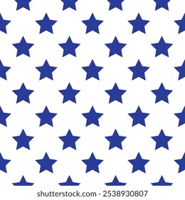 Independence Day 4th of July Vector Stars Seamless Printable Pattern