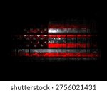 Independence Day. Abstract American flag element in grunge style