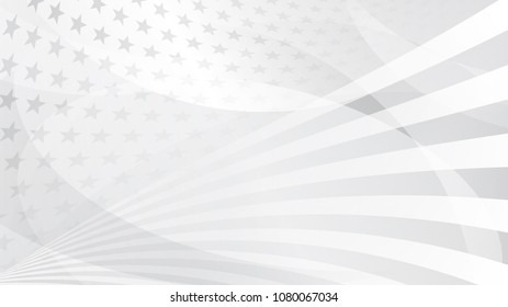 Independence day abstract background with elements of the american flag in gray colors