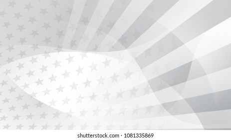 Independence day abstract background with elements of the american flag in gray colors
