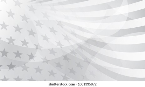 Independence day abstract background with elements of the american flag in gray colors