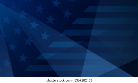 Unabhängigkeitstag abstrakter Hintergrund mit Elementen der amerikanischen Flagge in dunkelblauen Farben