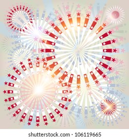 Independence Day abstract grunge card or background. July 4. Vector illustration.