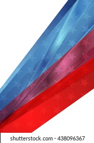 Independence Day abstract USA colors background and stars  Vector design