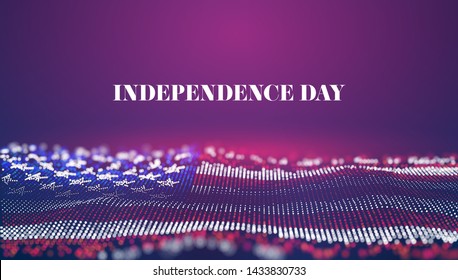 Independence day abstract vector background. USA flag. 4th of july national celebrate. Liberty symbol