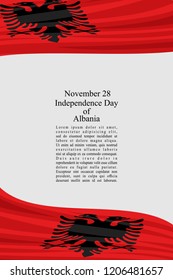 Independence day of Albania Vector Illustration. Suitable for greeting card, poster and banner.