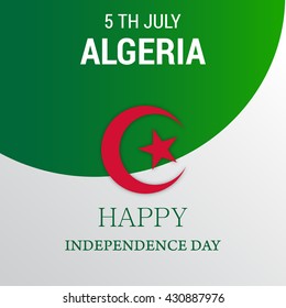 Independence Day of algeria. Vector illustration