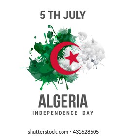 Independence day of Algeria. Vector illustration.