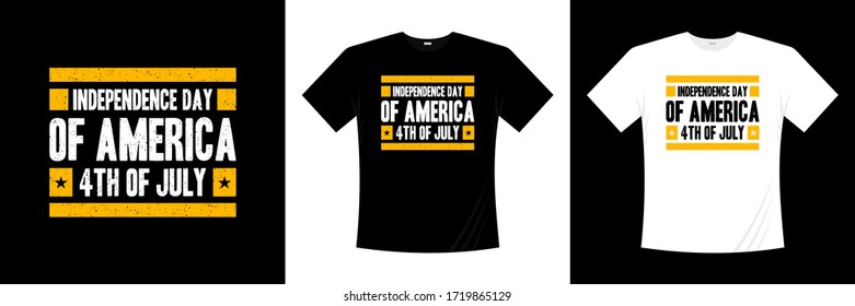 independence day of america 4th of july typography t-shirt design