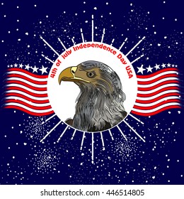 Independence Day of America. 4th of July. Poster. vector editable file.