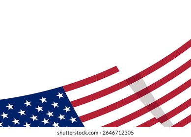 Independence Day America Banner with Patriotic Elements	