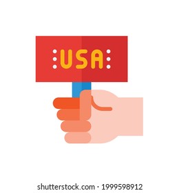Independence Day of America, Democracy Flat Icon Logo Illustration Vector Isolated. Independence Day of America and 4th of July Icon-Set. Suitable for Web Design, Logo, App, and Upscale Your Business.