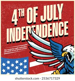 Independence Day America fourth of July Liberty Vector Illustration for social media, flyers, web pages, print media, greeting card, invitation, banner