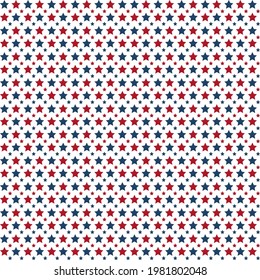  Independence Day of America seamless pattern. July 4th endless background. USA national holiday repeating texture with stars. Vector illustration