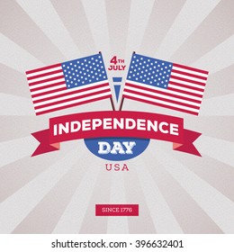 Independence day of America. Typography design