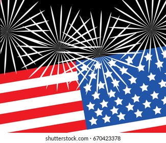 Independence Day America vector