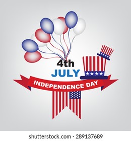 Independence Day American 4 th july, vector illustration