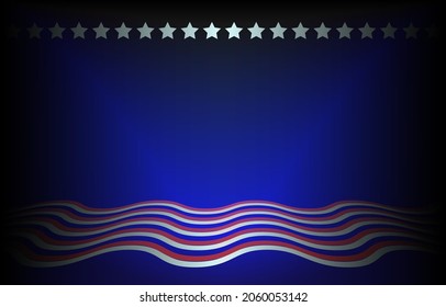 Independence day  American flag  close-up  retro  bottom view  blur. with copy space for text