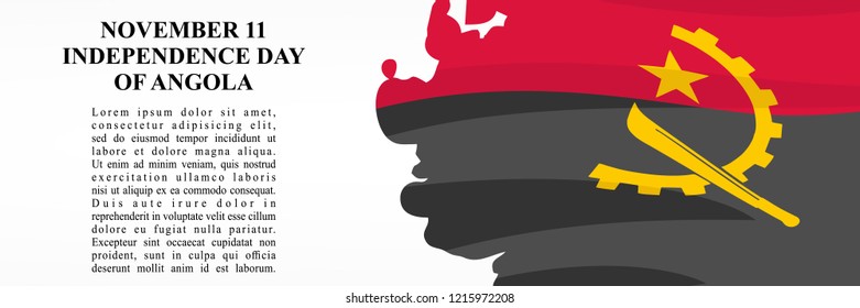 Independence day of Angola vector illustration. Suitable for greeting card, poster and banner.