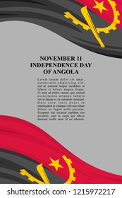 Independence day of Angola vector illustration. Suitable for greeting card, poster and banner.