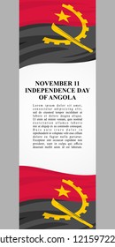 Independence day of Angola vector illustration. Suitable for greeting card, poster and banner.