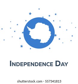 Independence day of Antarctica. Patriotic Banner. Vector illustration