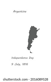 
Independence Day of Argentina,  9 July,  1816 .Eps 10.