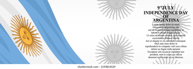Independence day of Argentina vector illustration. Suitable for greeting card, poster and banner. 