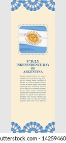 Independence day of Argentina vector illustration. Suitable for greeting card, poster and banner