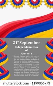 Independence Day of Armenia vector illustration. Suitable for greeting card, poster and banner.