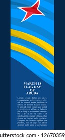 Independence Day of Aruba vector illustration. Suitable for greeting card, poster and banner - Vector 