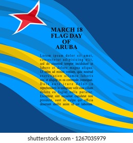 Independence Day of Aruba vector illustration. Suitable for greeting card, poster and banner - Vector 