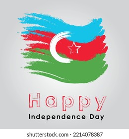 Independence Day Azerbaijan flag vector background design illustration