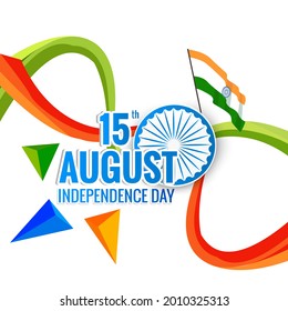 independence Day 
Background, 15 august, Vector Illustration.