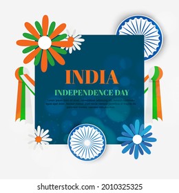 independence Day 
Background, 15 august, Vector Illustration.