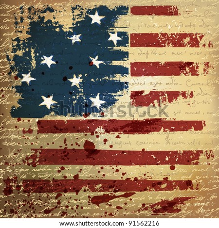 Independence Day Background. Abstract, grunge, vector.